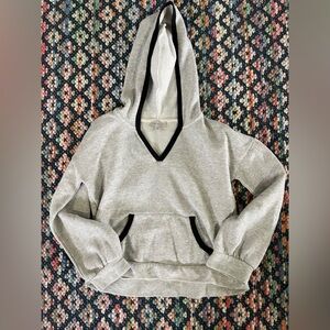 Lucky Brand Light Gray Hoodie with Black Trim